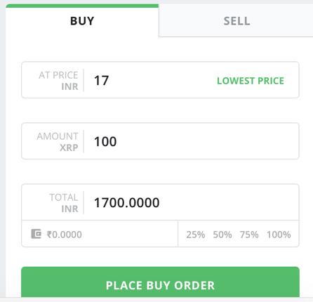 XRP INR Convertor - WazirX