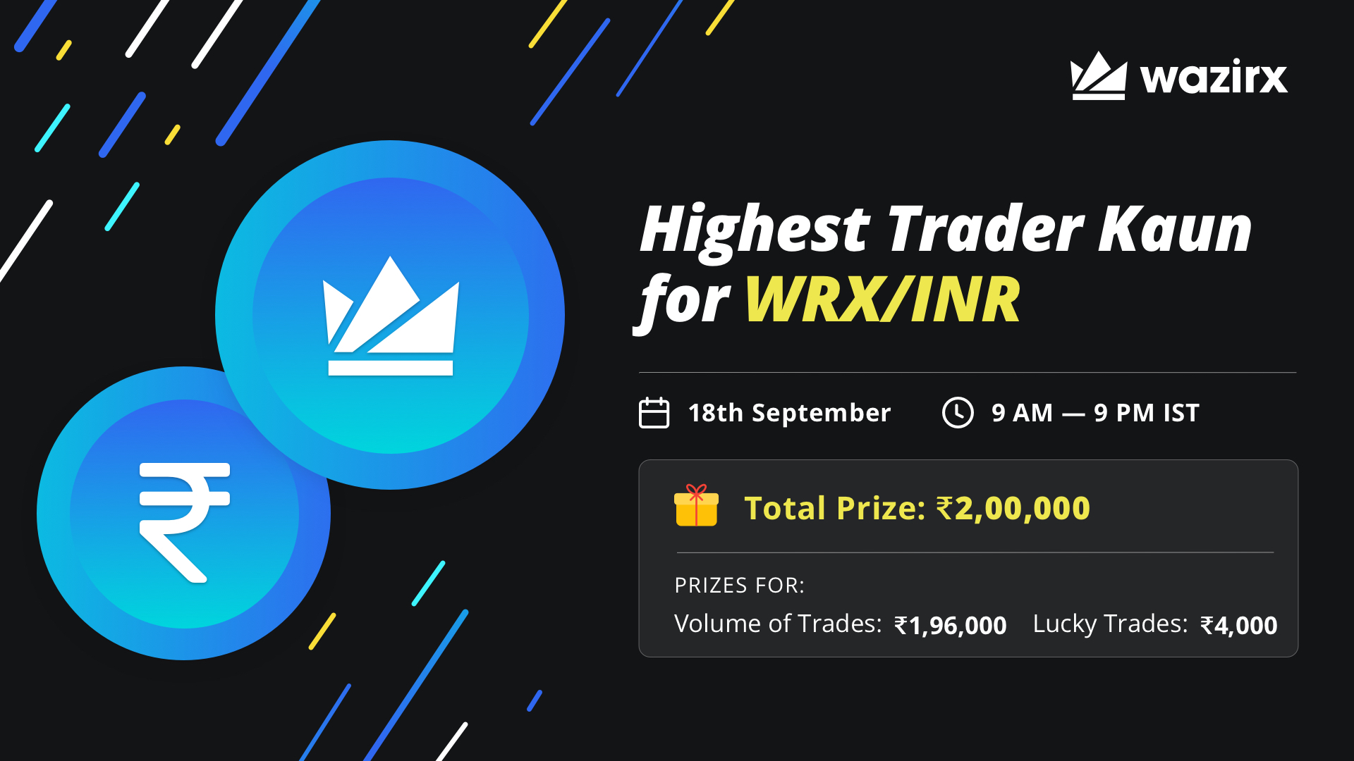 Highest Trader Kaun for WRX/INR