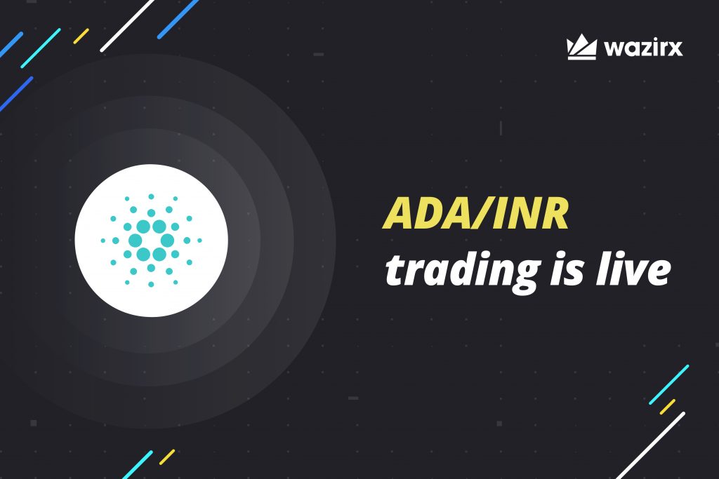 ADA/INR trading on WazirX