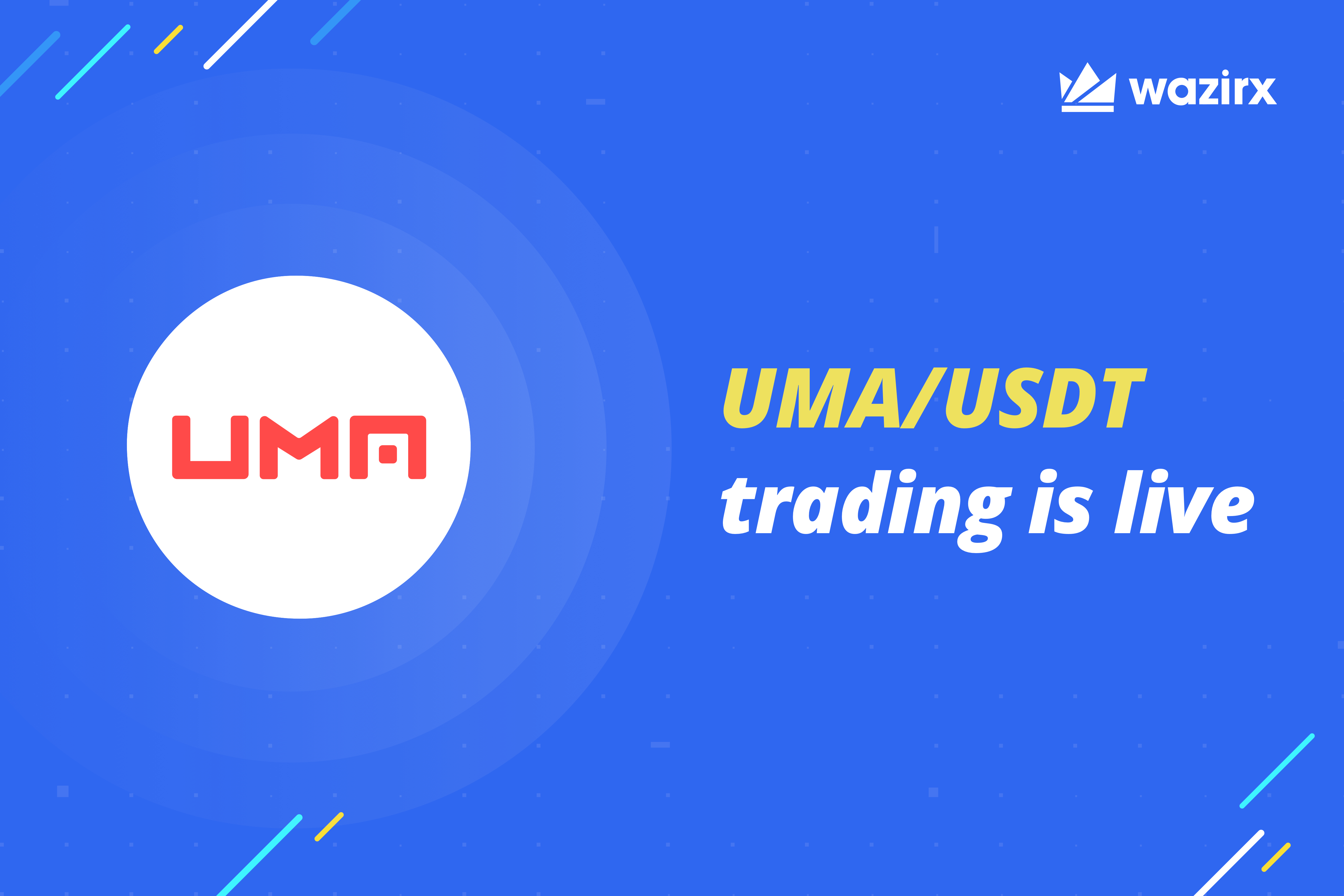 UMA/USDT trading on WazirX