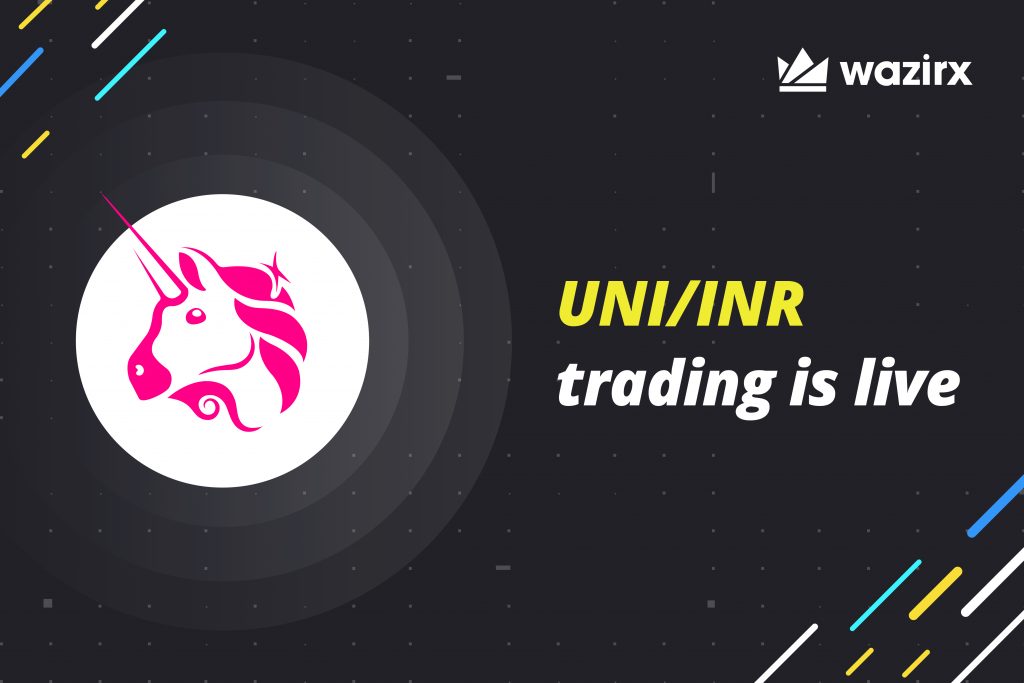 UNI/INR trading on WazirX