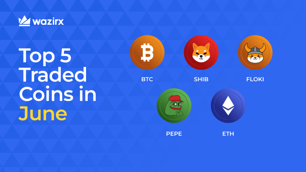 Top 5 Traded Coins at WazirX in June