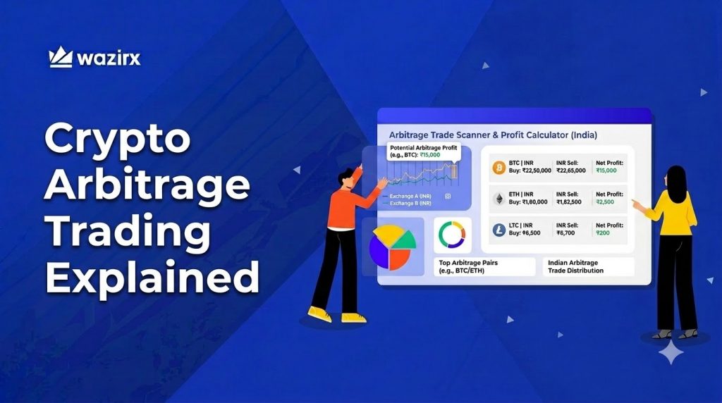 Learn what crypto arbitrage is, how it works, its major types, risks, costs, tax considerations, and whether it can be profitable in India.