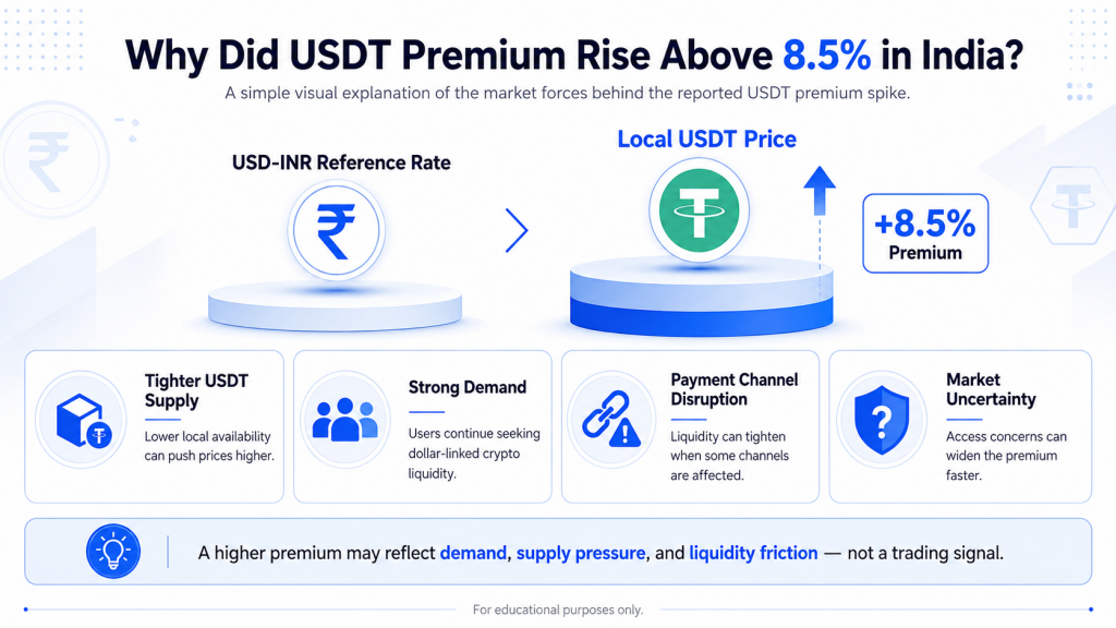 India’s USDT Premium Surged: The 8.5% Spike Explained