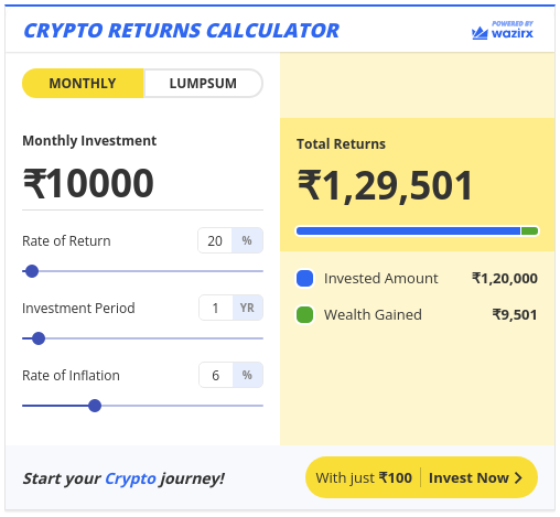 crypto calculator widget